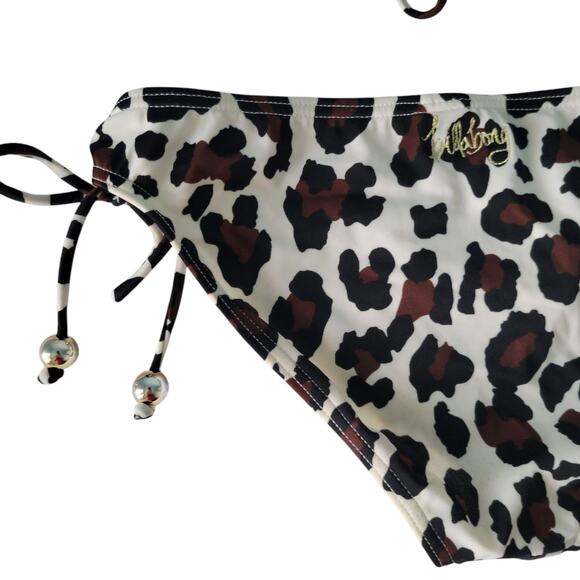 Vintage Y2k Guess Leopard Print Sexy Bikini 2pc SM ASO Paris Hilton - Picture 8 of 11